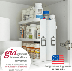 Cabinet Caddy SNAP! – 5-Tier Rotating Organizer with Adjustable Shelves & Magnetic Modular System - JD Gifts