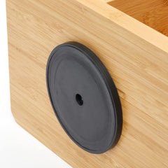 ROYALHOUSE 360° Bamboo Rotating Organizer – Elegant Multi-Tier Storage for Makeup & Toiletries - JD Gifts