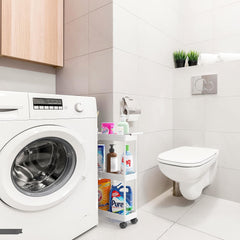 SimpleHouseware 3-Tier Slim Rolling Storage Cart – Compact Organizer for Tight Spaces - JD Gifts