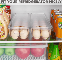 Vtopmart 2-Pack Stackable Egg Organizer β 28-Egg Capacity | Crystal-Clear BPA-Free Storage with Lids - JD Gifts