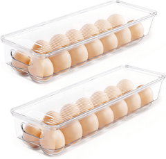Vtopmart 2-Pack Stackable Egg Organizer β 28-Egg Capacity | Crystal-Clear BPA-Free Storage with Lids - JD Gifts