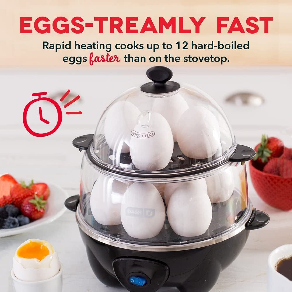 12-in-1 Deluxe Egg Cooker: Perfect for Hard Boiled, Poached, Scrambled Eggs, Omelets, and More - Auto Shut off Feature Included! - JD Gifts