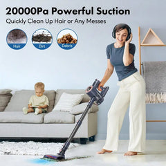 20Kpa Powerful Cordless Vacuum Cleaner with LED Display - Lightweight 8 - in - 1 Stick Vacuum for Pet Hair and Hard Floors - JD Gifts