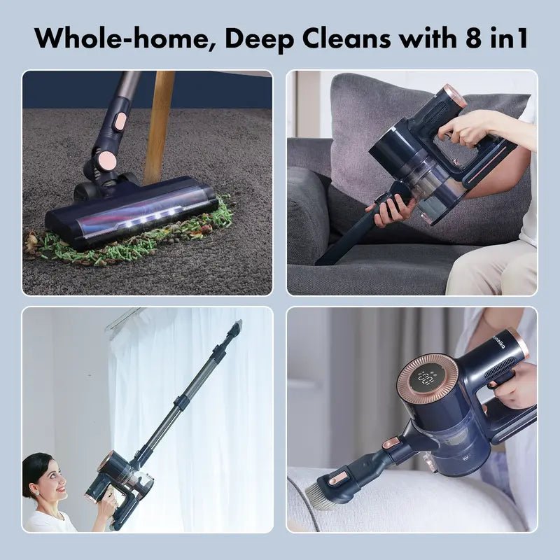 20Kpa Powerful Cordless Vacuum Cleaner with LED Display - Lightweight 8 - in - 1 Stick Vacuum for Pet Hair and Hard Floors - JD Gifts