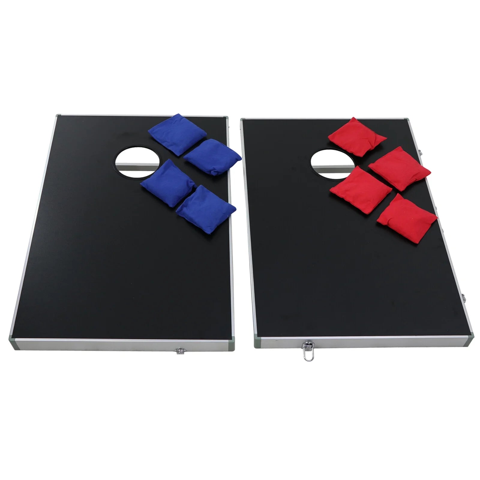 3Ftx2Ft Foldable Aluminum Cornhole Game Set Outdoor Bean Bag Toss W/Carry Case - JD Gifts