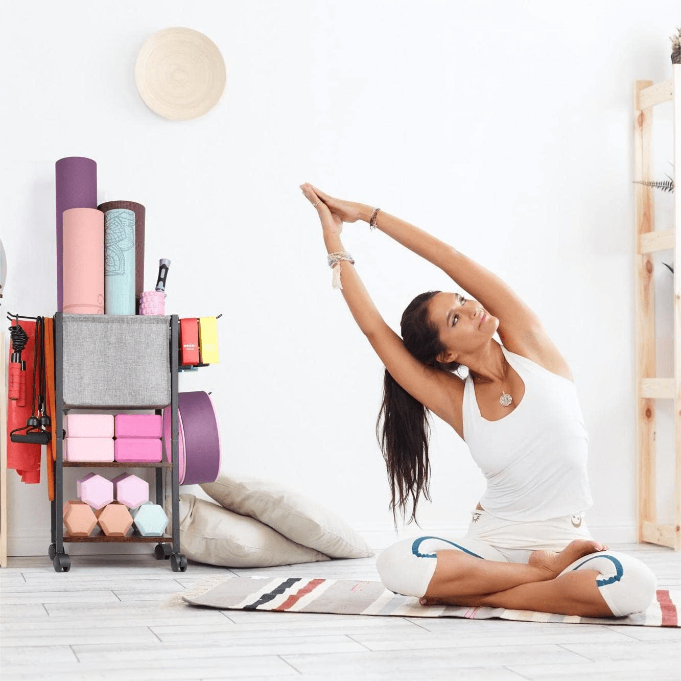 VINAEMO All-in-One Fitness Storage Station – Deluxe Organizer for Home Gym & Yoga Equipment - JD Gifts