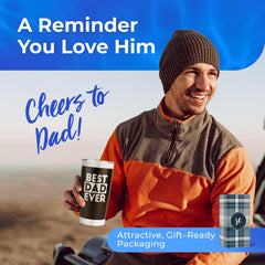 "Best Dad Ever" Tumbler - Perfect Gift for Dad from Son, Daughter, Kids - JD Gifts