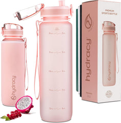 BPA-Free Water Bottle with Time Marker and Fruit Infuser - Perfect for Fitness and Sports Enthusiasts! 32oz - JD Gifts