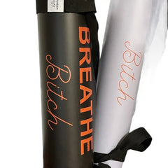 Breathe Bitch Yoga Mat, Eco - Friendly Natural Rubber (BLACK) - JD Gifts