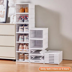 Clear Stackable Shoe Storage Boxes, Dustproof & Foldable Organizers - JD Gifts