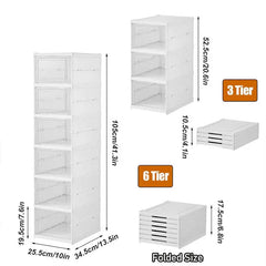 Clear Stackable Shoe Storage Boxes, Dustproof & Foldable Organizers - JD Gifts