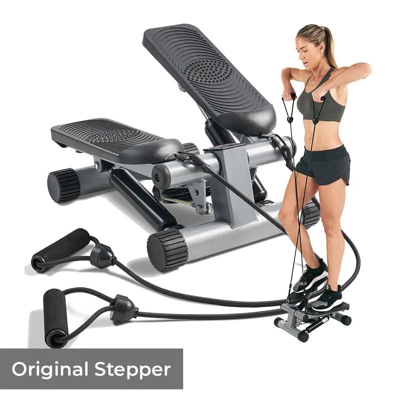 Compact Sunny Mini Steppers with Resistance Bands and LCD Monitor - Ideal Home Workout Equipment - JD Gifts