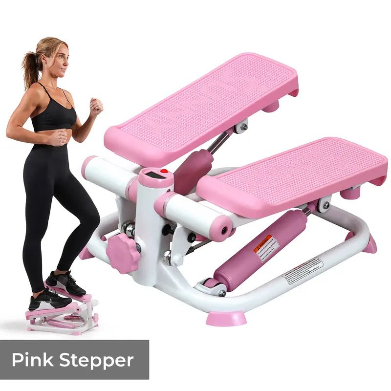 Compact Sunny Mini Steppers with Resistance Bands and LCD Monitor - Ideal Home Workout Equipment - JD Gifts