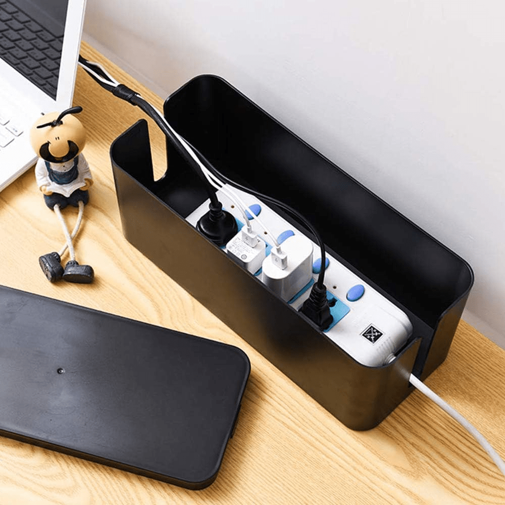 Davidsons Collection 3-Piece Cable Management Box Set – Large Capacity Wire Organizer for Home Office, Entertainment & Desk Setup - JD Gifts