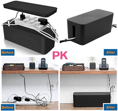 Davidsons Collection 3-Piece Cable Management Box Set – Large Capacity Wire Organizer for Home Office, Entertainment & Desk Setup - JD Gifts