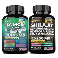 Dynamic Vitality Bundle - Zoyava Sea Moss & Shilajit - All - In - One Multivitamin Combo - JD Gifts