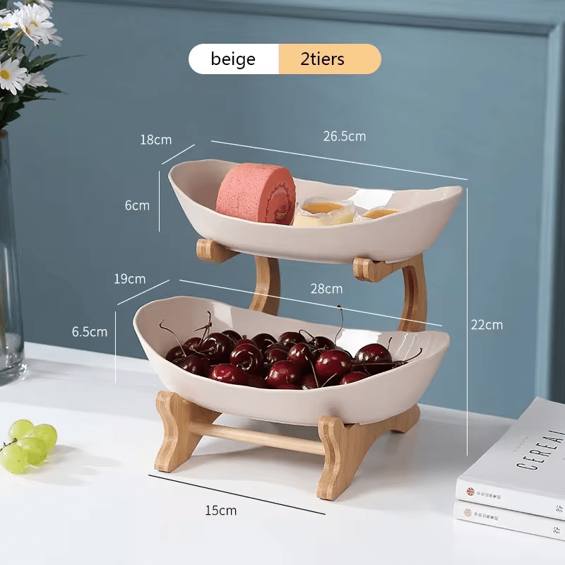 Elegant Wooden Serving Tray Set - Multi - Compartment Design for Entertaining & Dining - JD Gifts