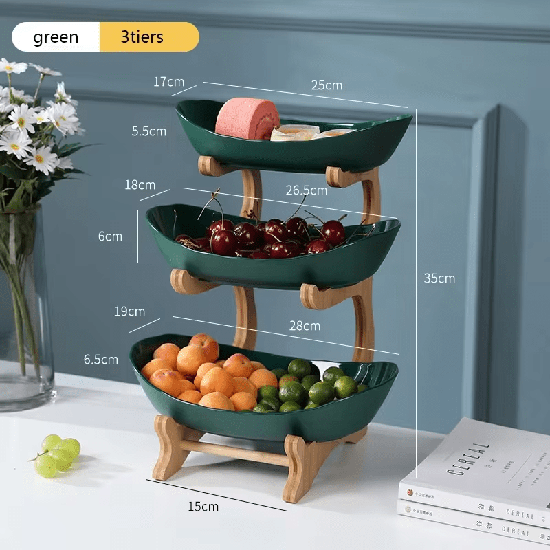 Elegant Wooden Serving Tray Set - Multi - Compartment Design for Entertaining & Dining - JD Gifts