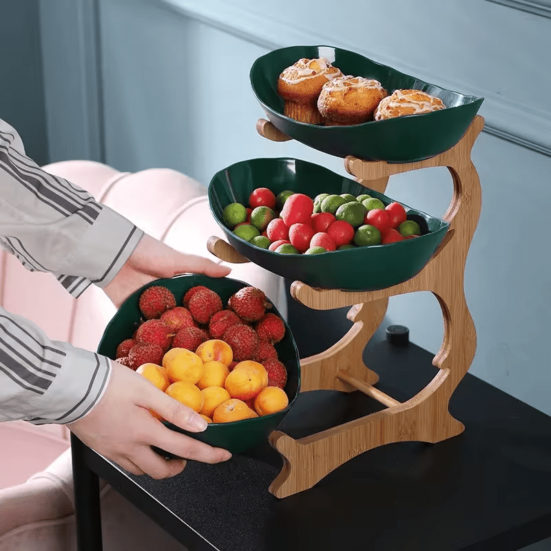 Elegant Wooden Serving Tray Set - Multi - Compartment Design for Entertaining & Dining - JD Gifts