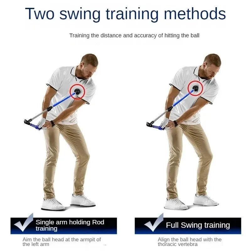 Golf Swing Trainer Folding Correction Practitioner Adjustable Length Angle Beginner Available with Left Right Hands HGB023 - JD Gifts