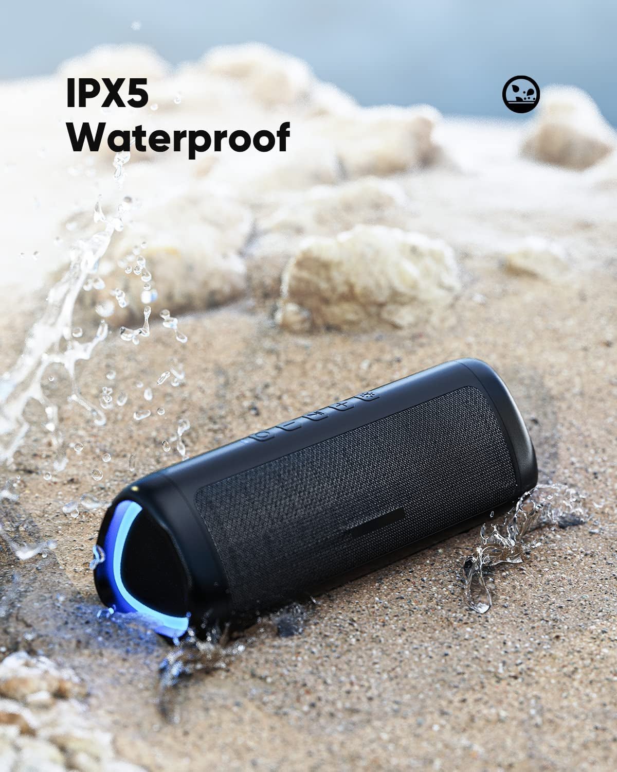 HD Sound Bluetooth Speaker: Portable, Waterproof, 24H Playtime, TWS Pairing, BT5.3 - Perfect for Home, Party, Outdoor, Beach - Ideal Electronic Gadget Birthday Gift (Black) - JD Gifts