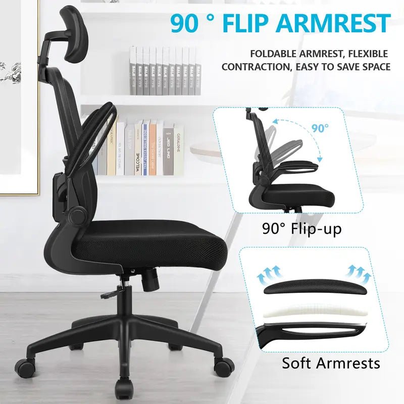 Luxury Ergonomic Office Chair with Adjustable Lumbar Support and High Back - JD Gifts