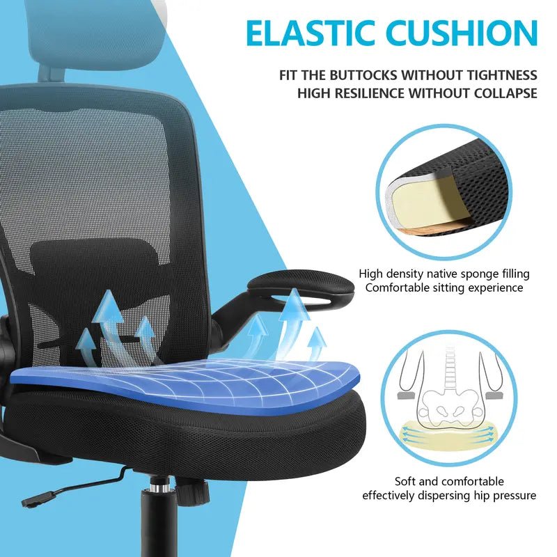 Luxury Ergonomic Office Chair with Adjustable Lumbar Support and High Back - JD Gifts