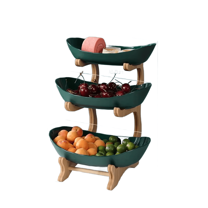 Multi-Tier Wooden Serving Tray Set – Tiered Display for Entertaining & Everyday Use - JD Gifts