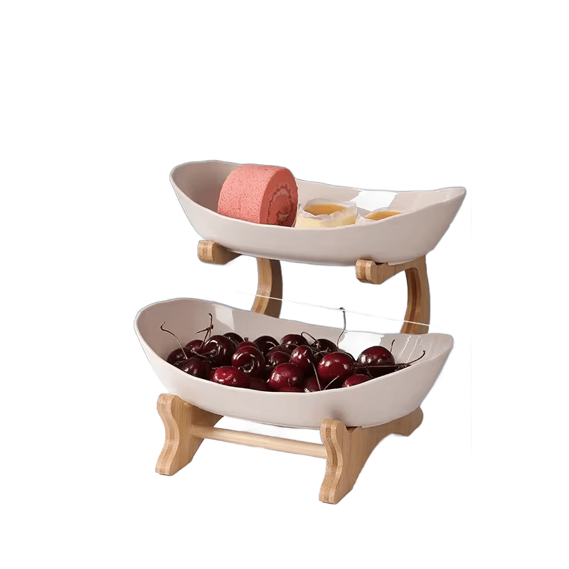 Multi-Tier Wooden Serving Tray Set – Tiered Display for Entertaining & Everyday Use - JD Gifts