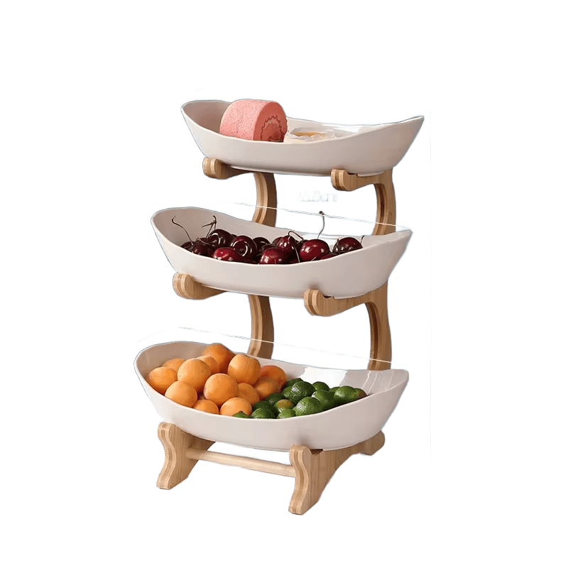Multi-Tier Wooden Serving Tray Set – Tiered Display for Entertaining & Everyday Use - JD Gifts