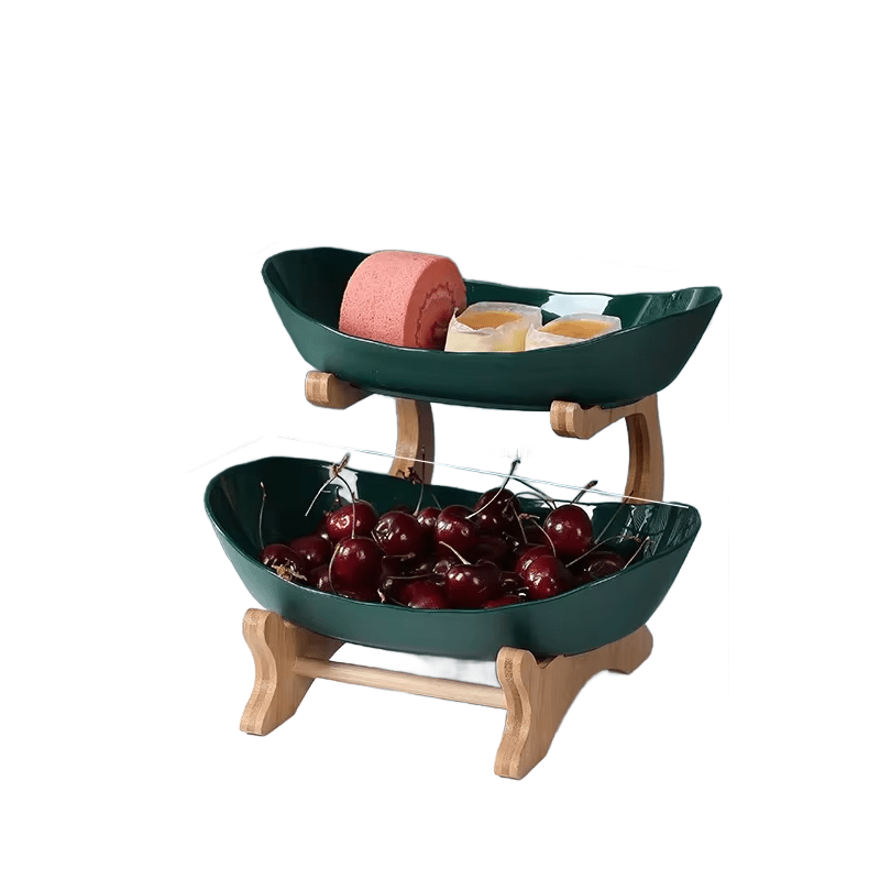 Multi-Tier Wooden Serving Tray Set – Tiered Display for Entertaining & Everyday Use - JD Gifts