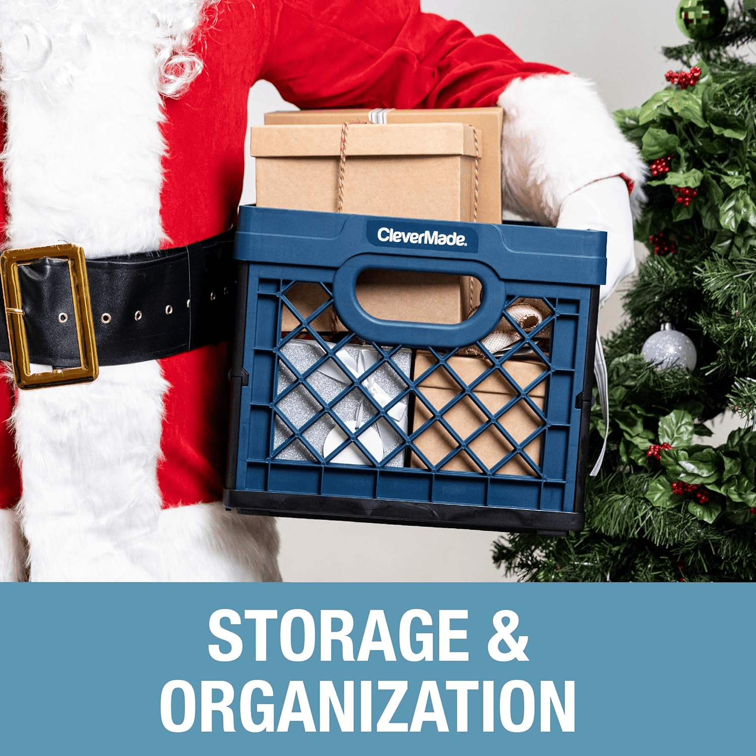 Neptune Blue 3-Pack Collapsible Storage Crates – 25L Heavy-Duty Stackable Bins for Home, Garage & Office Organization - JD Gifts