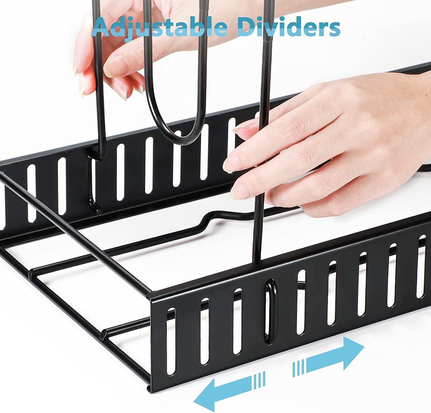 ORDORA 8-Tier Adjustable Pot & Pan Organizer – Versatile Rack for Lids, Bakeware & Cookware - JD Gifts
