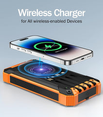 Power Solution: 36000mAh Wireless Charger with 6 Outputs and Fast Charging for All Devices - JD Gifts