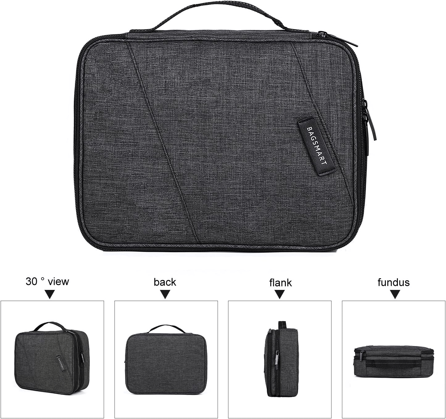 BAGSMART Double-Layer Tech Organizer – Electronics Travel Case for Devices, Cables & Accessories - JD Gifts
