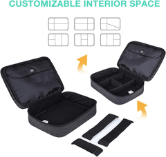 BAGSMART Double-Layer Tech Organizer – Electronics Travel Case for Devices, Cables & Accessories - JD Gifts