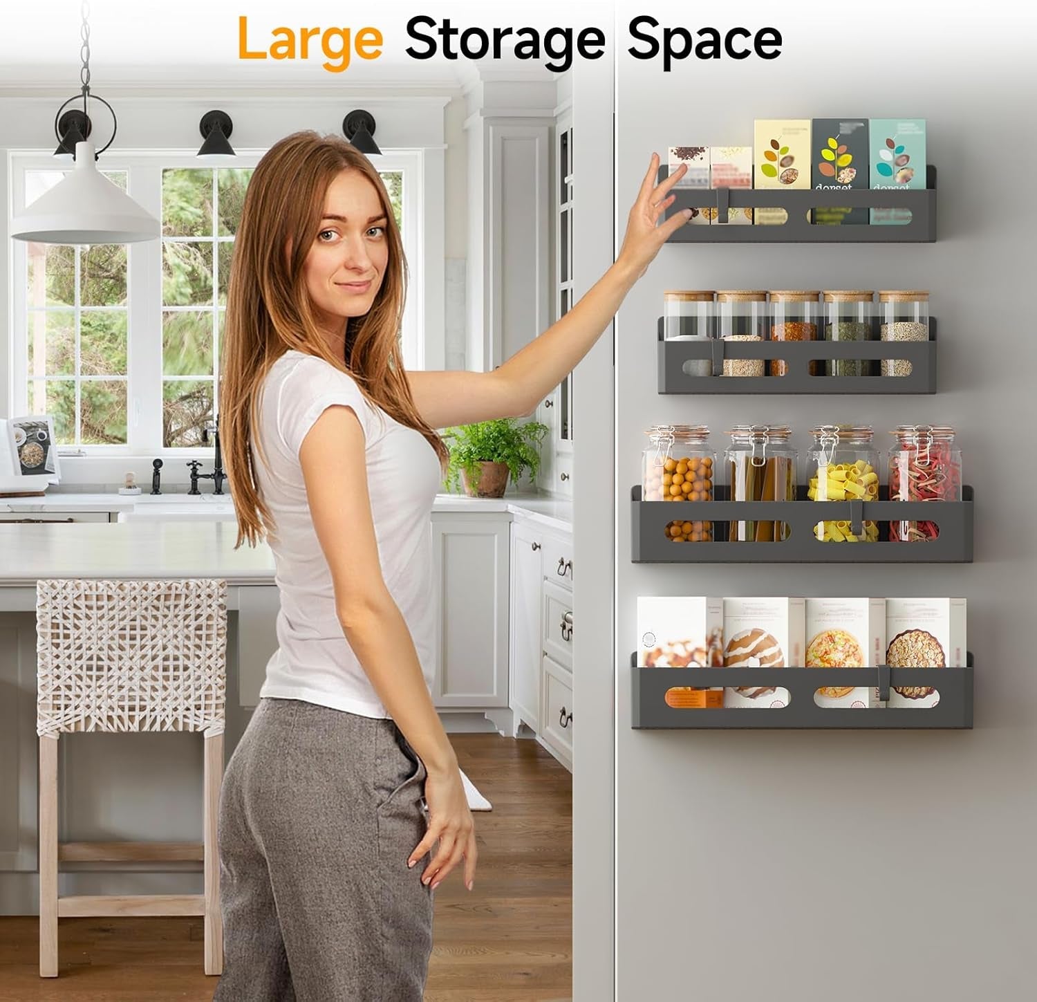 Sevenblue 4-Pack Magnetic Spice Rack Set – Versatile Fridge & Metal Surface Organizer - JD Gifts
