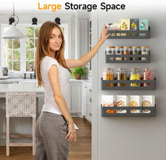 Sevenblue 4-Pack Magnetic Spice Rack Set – Versatile Fridge & Metal Surface Organizer - JD Gifts