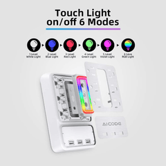 AICODE 9-in-1 Smart Surge Protector with RGB Ambient Lighting – Multi-Device Charging Hub for Home & Office - JD Gifts